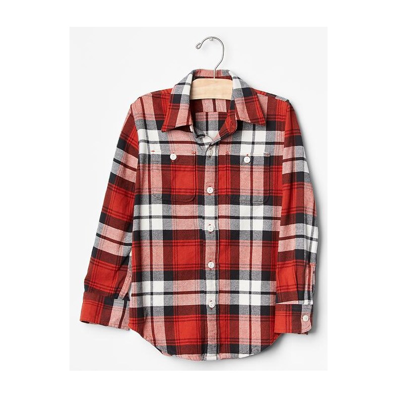 Gap Plaid Flannel Shirt - Navajo red