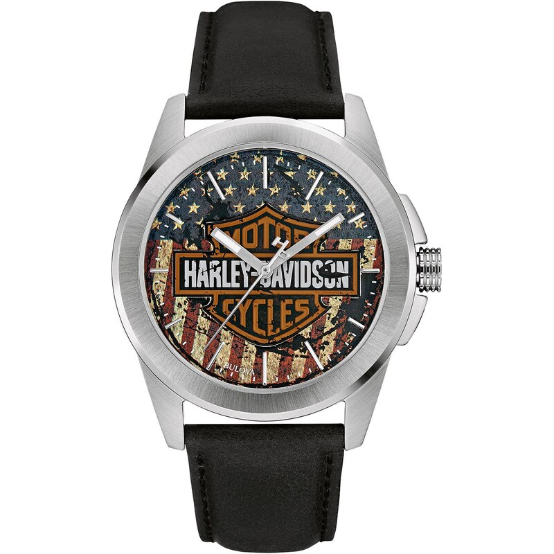 Harley-Davidson Decals Herren-Armbanduhr 76A153