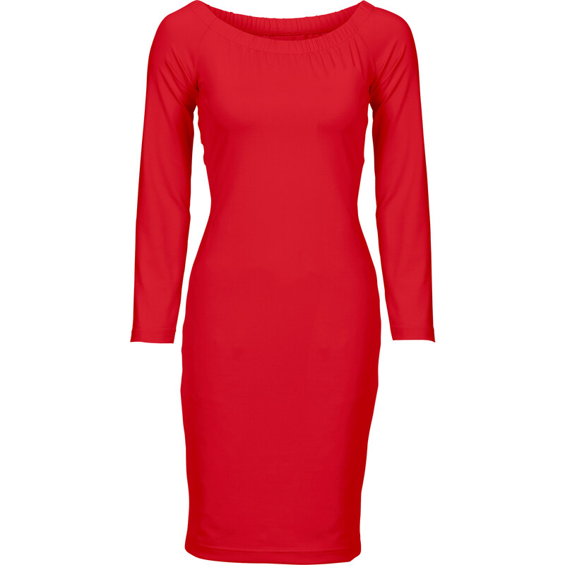 BODYFLIRT Scuba-Kleid in rot von bonprix