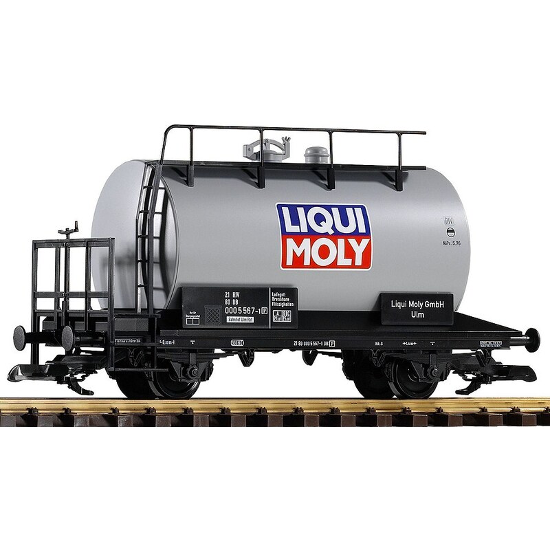 PIKO Güterwagen, Spur G, »Kesselwagen Liqui Moly mit Bremserbühne, DB - Gleichstrom«