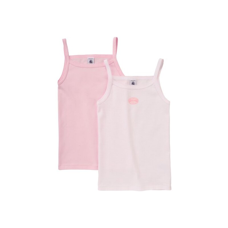 Petit Bateau - Mädchen-Unterhemden 2er Pack für Mädchen