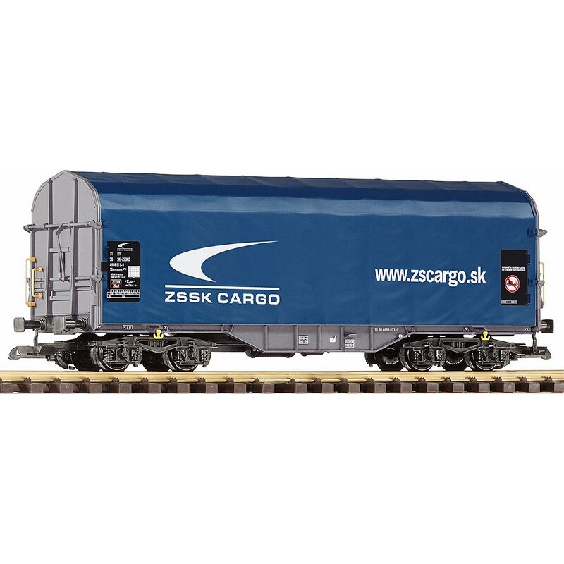 PIKO Güterwagen, Spur G, »Schiebeplanenwagen Shimmns Zssk Cargo - Gleichstrom«