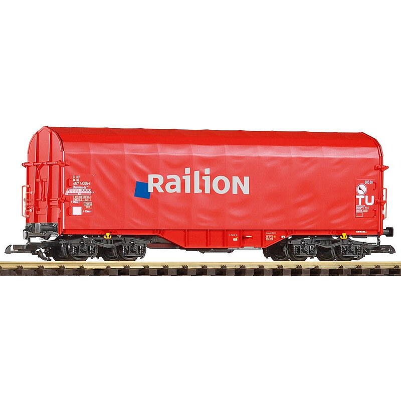 PIKO Güterwagen, »Schiebeplanwagen Shimmns Railion - Gleichstrom«, Spur G