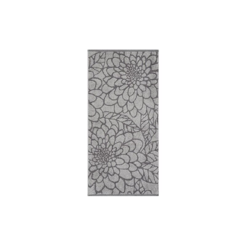 Egeria Handtücher Flora große Blütenornamente grau 2x 50x100 cm