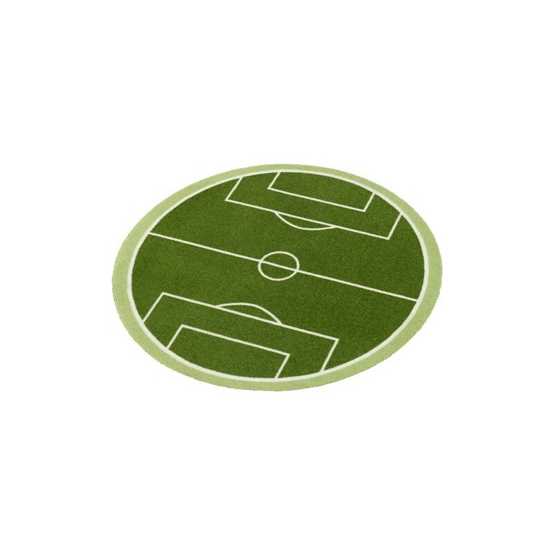 ZALA LIVING Teppich rund Zala Living Fußballfeld getuftet grün 9 (Ø 100 cm)