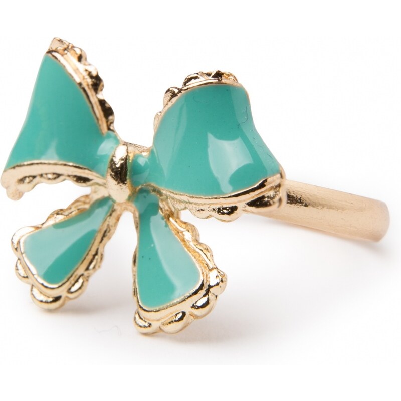From Paris with Love! Very Vintage Sweet Bow ring Turquoise