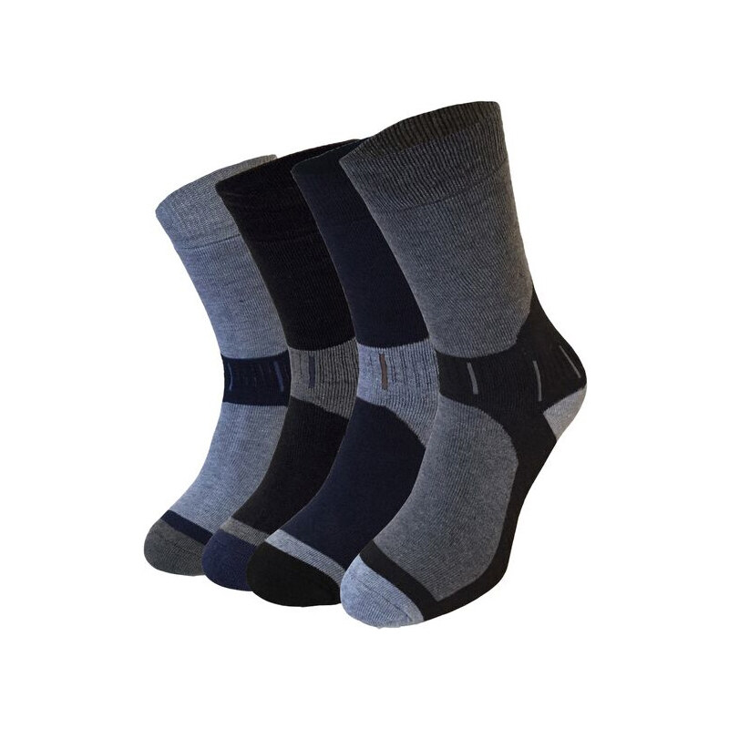 Lesara 8er-Set Socken mit farblich abgesetzter Spitze - Mehrfarbig - 39-42
