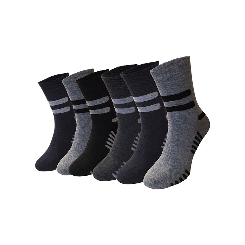 Lesara 12er-Set Socken im Streifen-Design - Mehrfarbig - 39-42