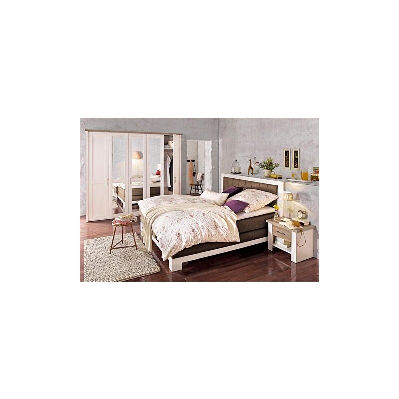 Baur Schlafzimmer-Set (5-tlg.) braun Pinienfarben weiß/trüffelfarben
