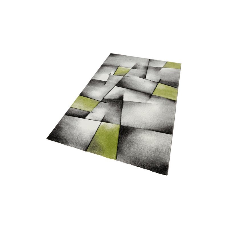MERINOS Teppich Merinos BRILLIANCE Handgearbeiteter Konturenschnitt grün 11 (B/L: 200x200 cm),2 (B/L: 80x150 cm),3 (B/L: 120x170 cm),4 (B/L: 160x230 cm),6 (B/L: 200x290 cm)