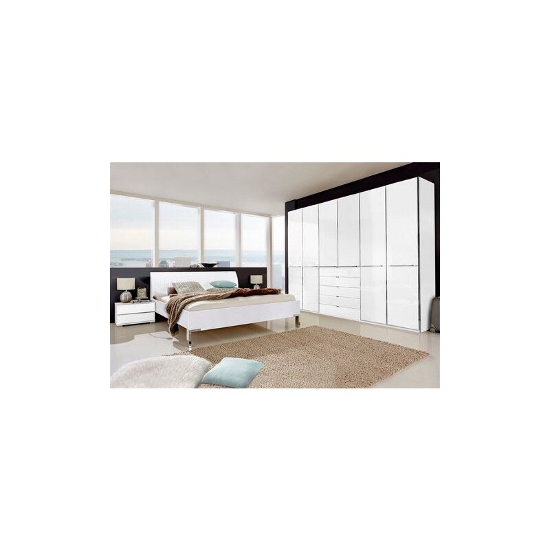 Wiemann Schlafzimmer-Set Shanghai (4-tlg.) weiß/weiß/Saharaglas
