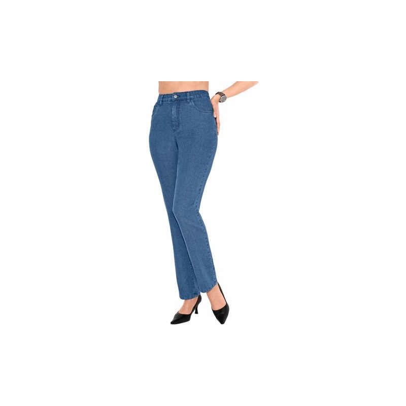 CLASSIC BASICS Damen Classic Basics Jeans mit etwas höherem Bund blau 19,20,21,22,23,24,25,26,27,28