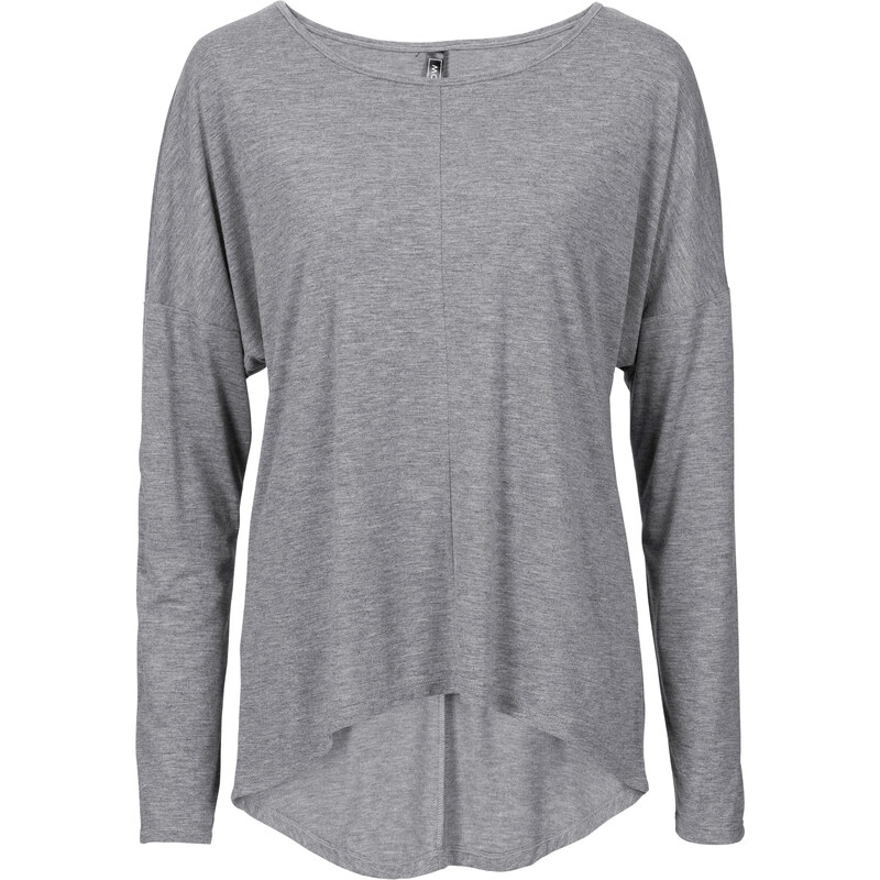 RAINBOW Streifen-Shirt langarm in grau für Damen von bonprix