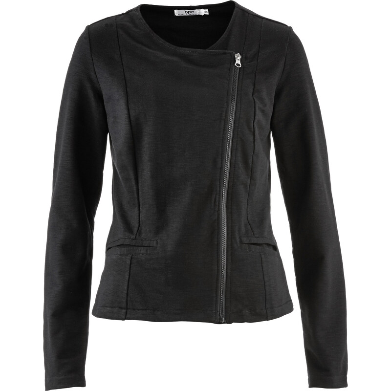 bpc bonprix collection Sweat-Jacke langarm in schwarz für Damen von bonprix
