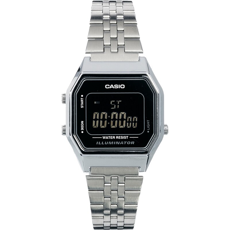 Casio - LA680WEA - Kleine Digitalarmbanduhr mit schwarzem Zifferblatt - Schwarz