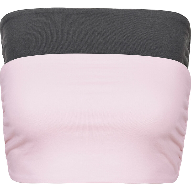 RAINBOW Bandeaux-Tops (2er-Pack) ohne Ärmel in rosa für Damen von bonprix