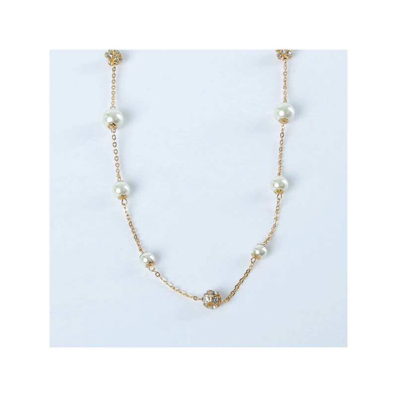 Lesara Halskette mit Perlen- & Kristall-Elementen