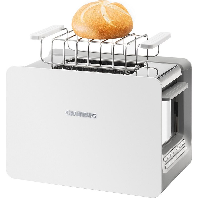 Grundig Toaster TA 7280 w »WHITE SENSE«, für 2 Scheiben, 870 Watt, Weiß-Edelstahl