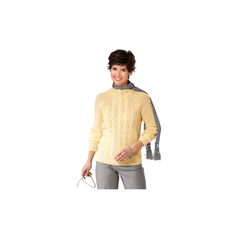CLASSIC BASIC Damen Classic Basic Pullover gelb 40,42,44,46,48,50,52