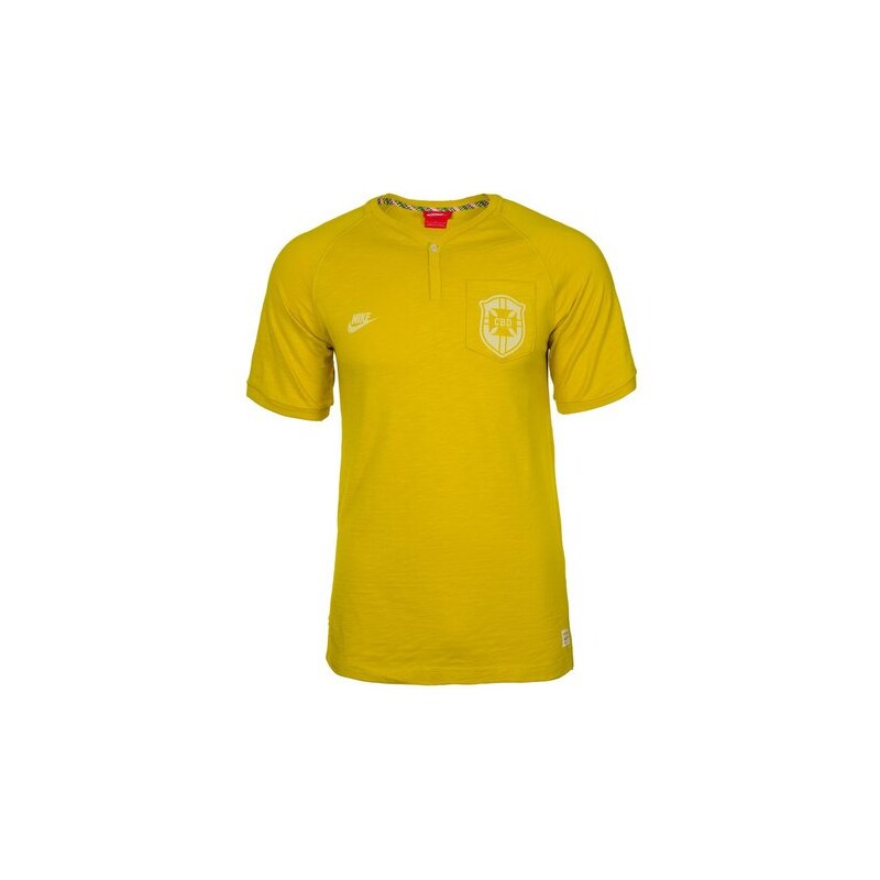 NIKE SPORTSWEAR Sportswear Brasilien Covert Henley T-Shirt Herren gelb L - 48/50,S - 40/42,XXL - 56/58