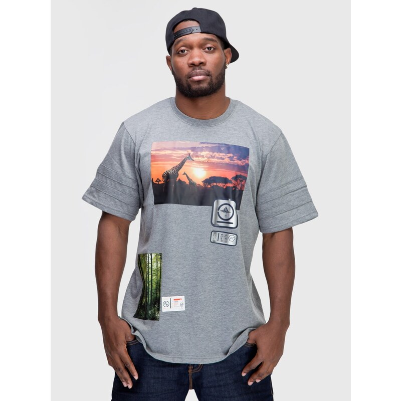 LRG Elevated Vision Long Tee Charcoal Heather