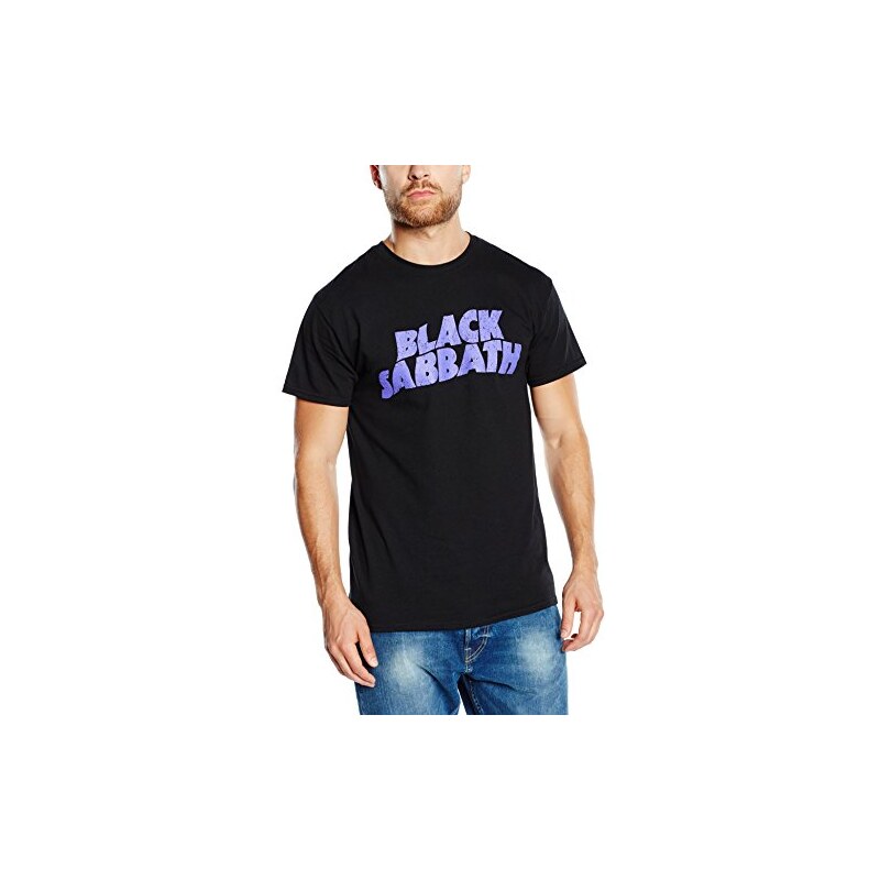 Black Sabbath Herren T-Shirt Wavy Logo Vintage