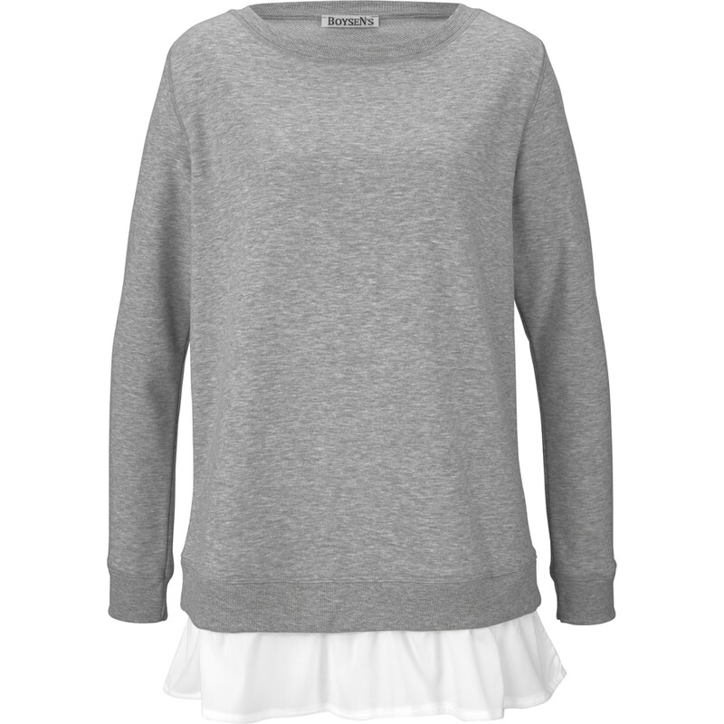 BOYSEN'S Sweatshirt in Lagenoptik mit Bluseneinsatz