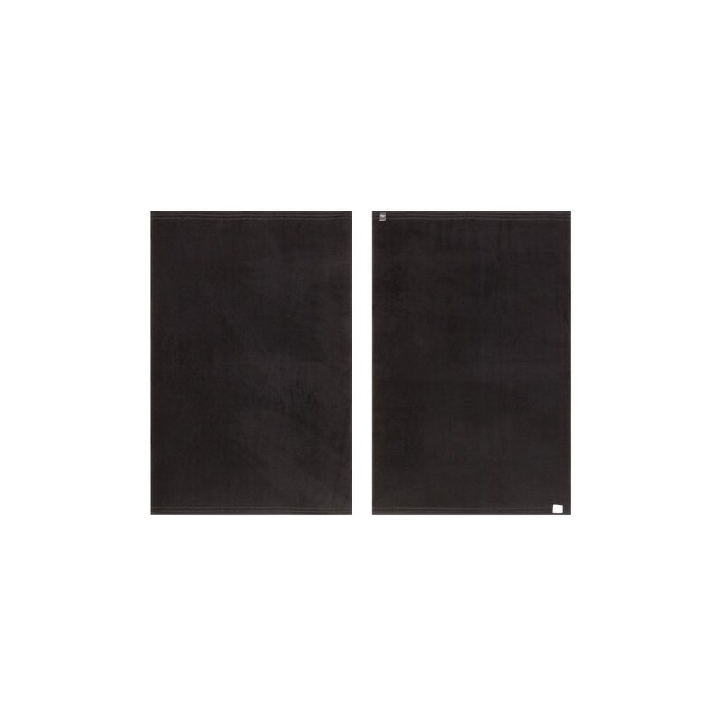 Vossen Handtücher Calypso mit schmaler Bordüre schwarz 3x 50x100 cm