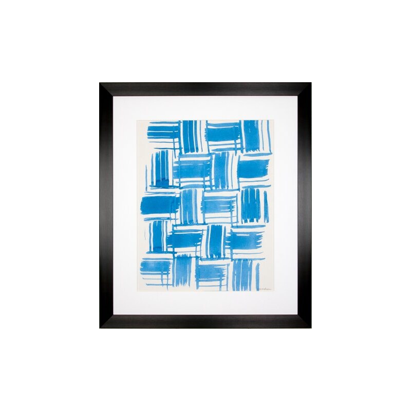 G&C G&C gerahmter Kunstdruck Lam: Macrame Blue Motiv 4 55/65 cm weiß