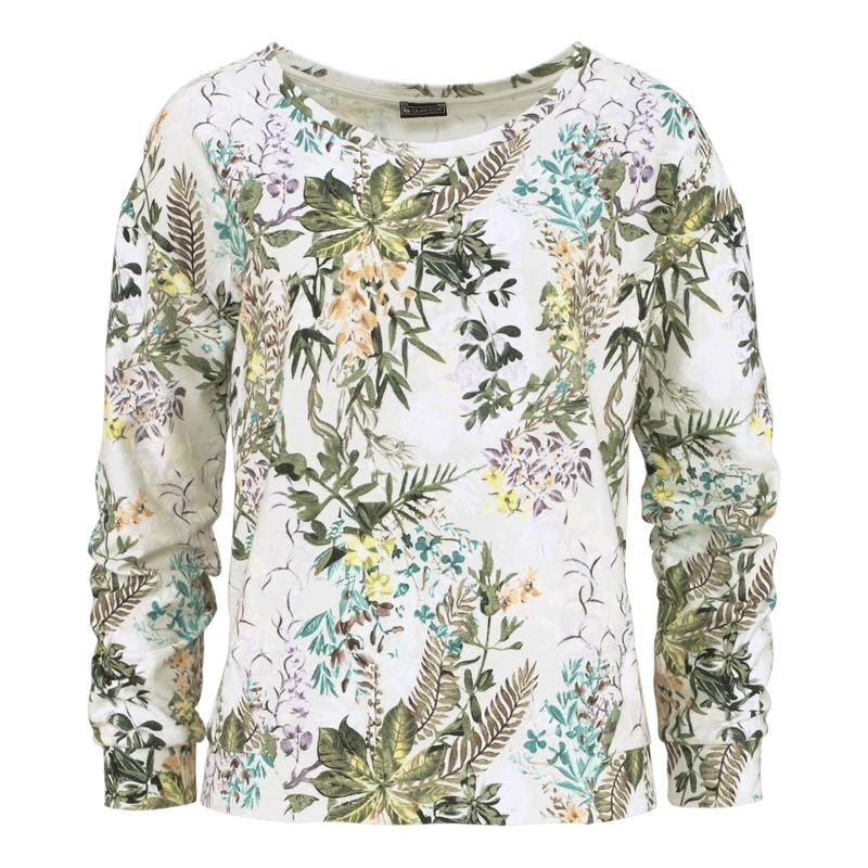 LAURA SCOTT Sweatshirt Tropical Print