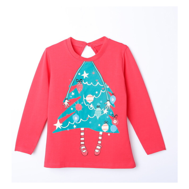 Lesara Kinder-Pullover mit Weihnachtsbaum-Print - 122