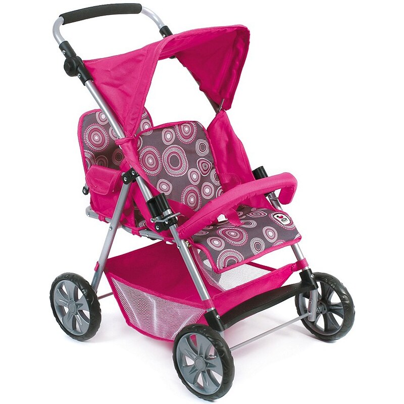 CHIC2000 Zwillings-Puppen-Buggy, »Tandem Hot Pink«