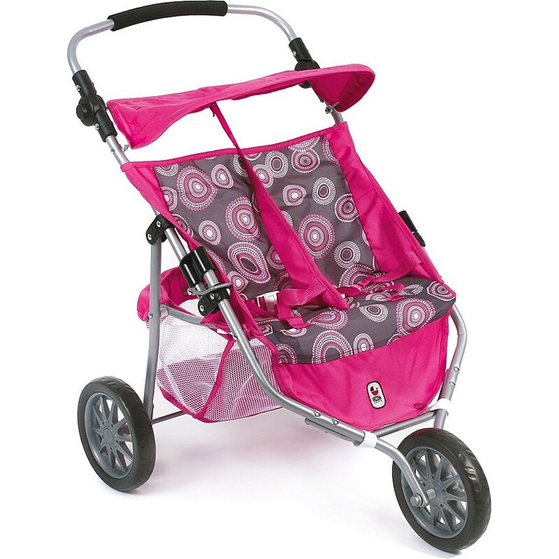 CHIC2000 3-Rad-Puppen-Buggy, »Zwillings-Jogger, Hot pink«