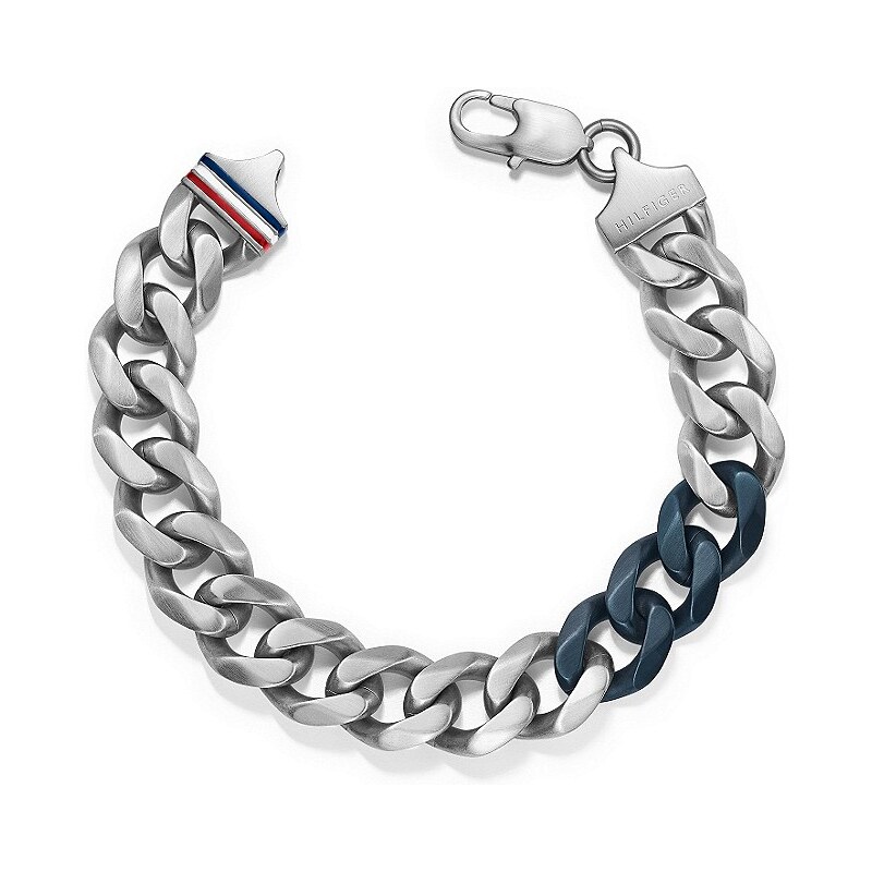 Tommy Hilfiger Armband mit blauem Emaille, »Men's Casual, 2700681«