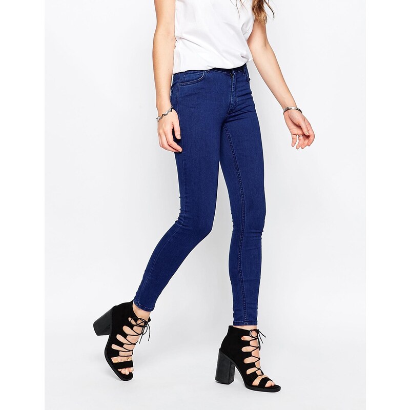 Just Female - Storm - Mittelhoch geschnittene, enge Jeans in Reinblau - Blau