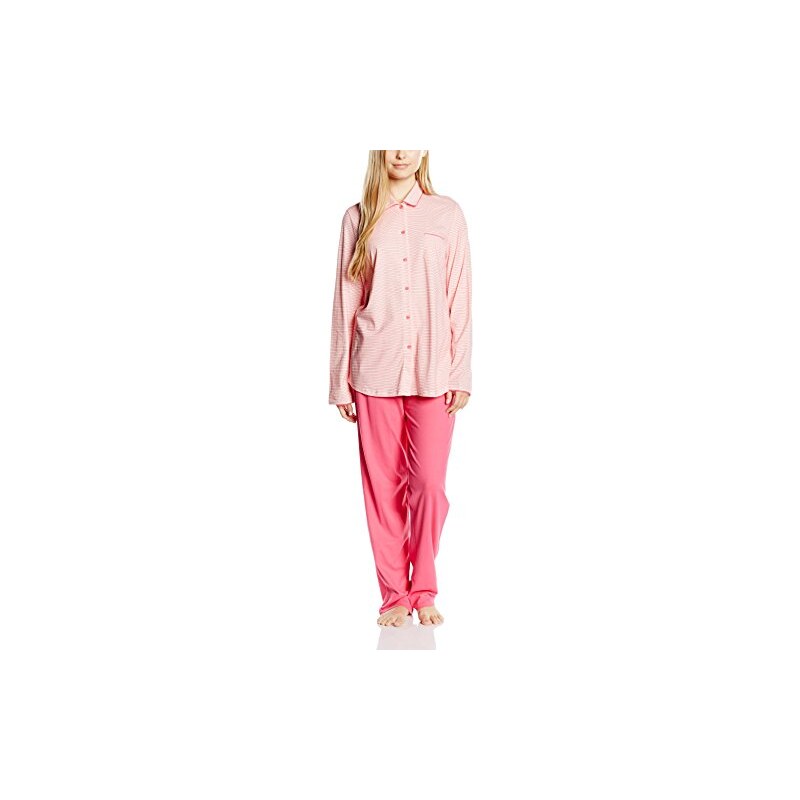 Calida Damen Zweiteiliger Schlafanzug Pyjama Early Flower, Gestreift