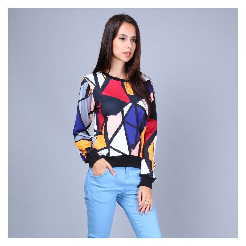 Lesara Sweatshirt mit Pop-Art-Muster - L