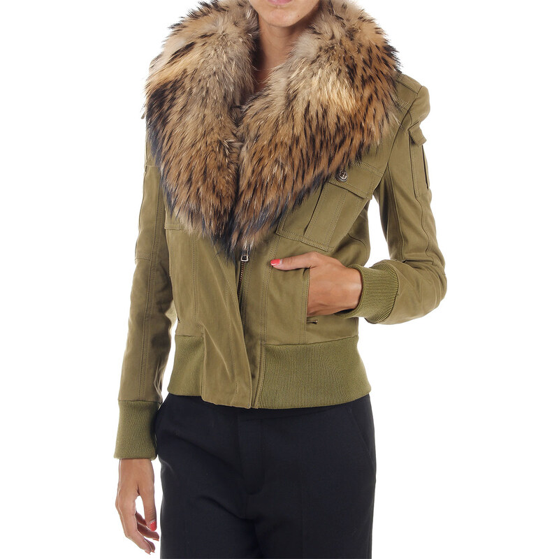 BALMAIN Jacket with real raccoon fur Herbst/Winter