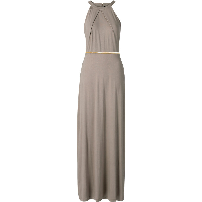 BODYFLIRT Maxi-Kleid mit Gürtel ohne Ärmel in grau von bonprix