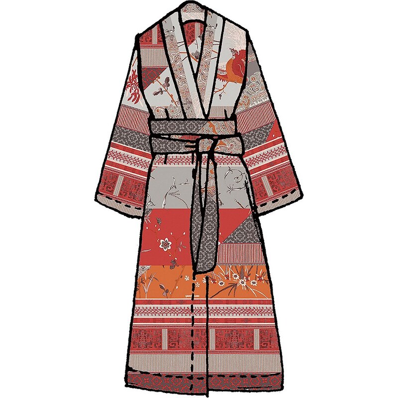 Kimono, Bassetti, »Grancollage«, im Mustermix
