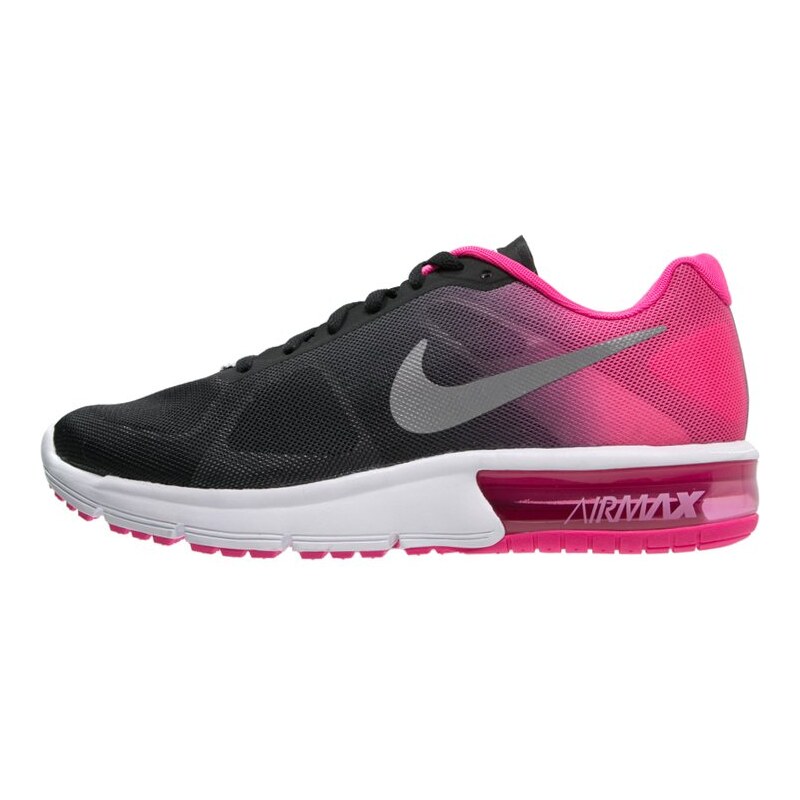 Nike Performance AIR MAX SEQUENT Laufschuh Neutral black/metallic silver/pink foil/cool grey/vivid pink/white