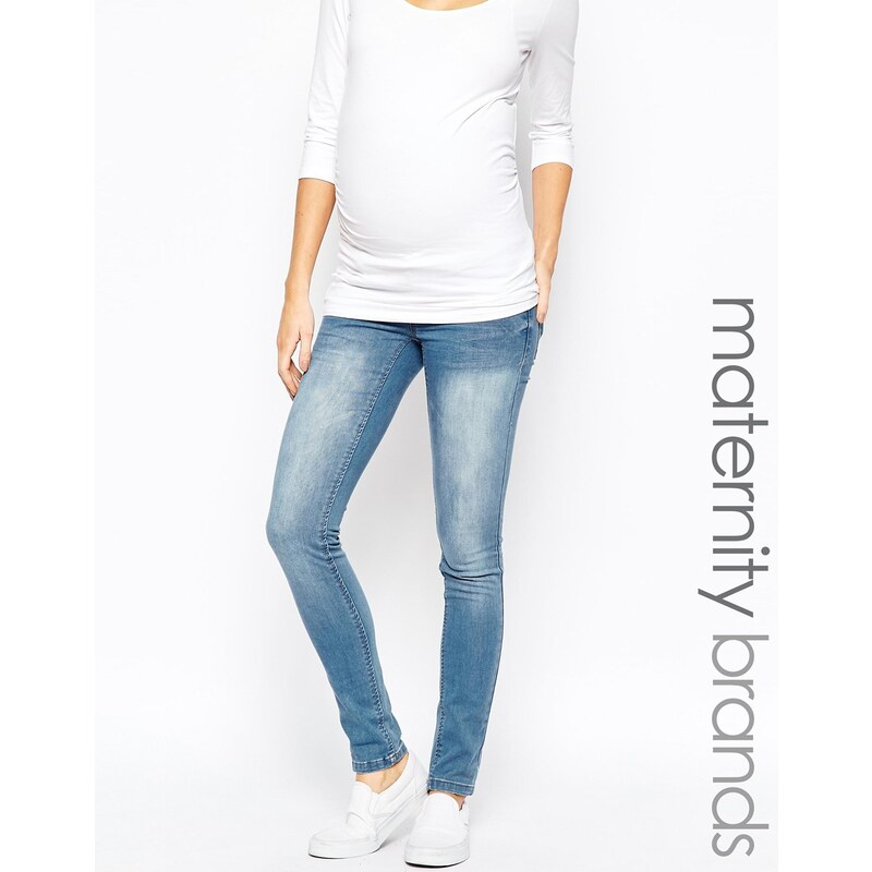 Mama.licious Mamalicious - Maternity Jeans in figurbetontem Schnitt - Blau