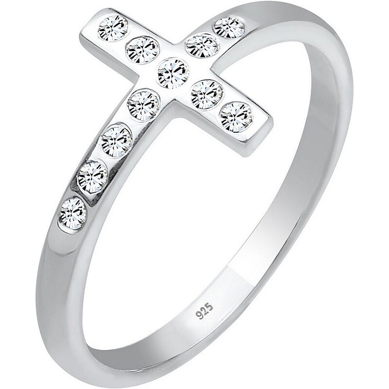 Elli Ring Kreuz mit Swarovski® Kristallen, »Demi, 0604710813«