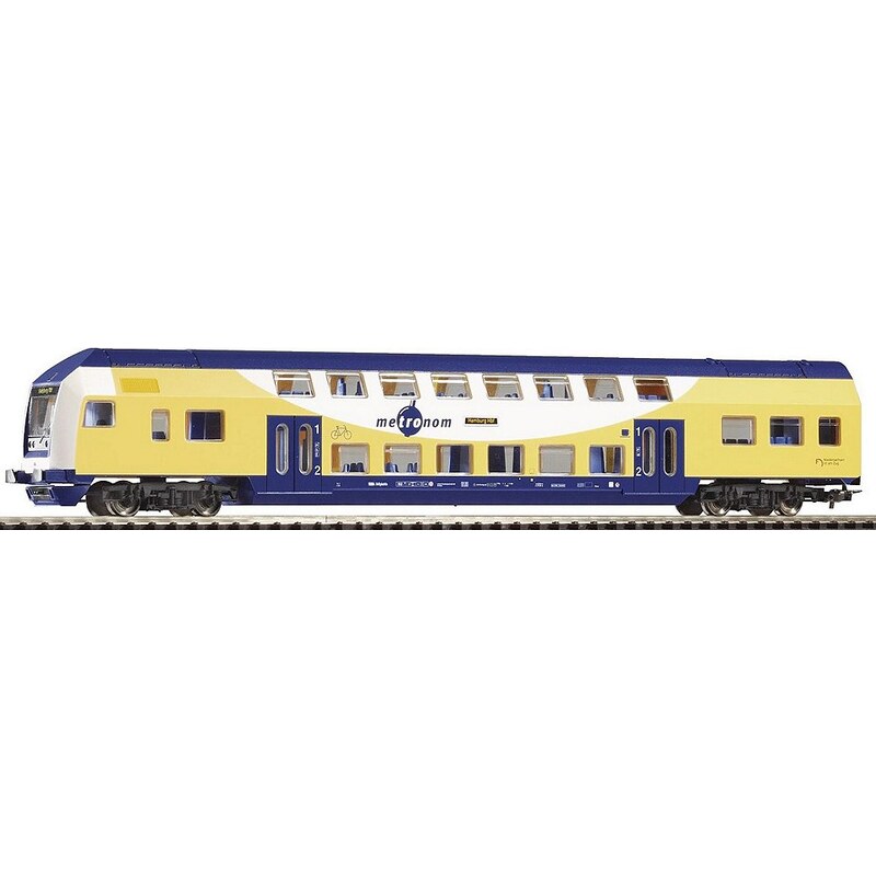 PIKO Personenwagen, »Doppelstock Steuerwagen 1./2. Klasse, Metronom - Gleichstrom« Spur H0