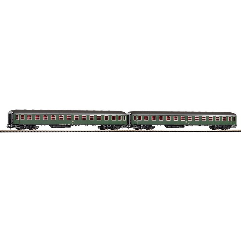 PIKO Personenwagen-Set, »2er-Set Schnellzugwagen 2. Klasse Büm, DB - Gleichstrom« Spur H0