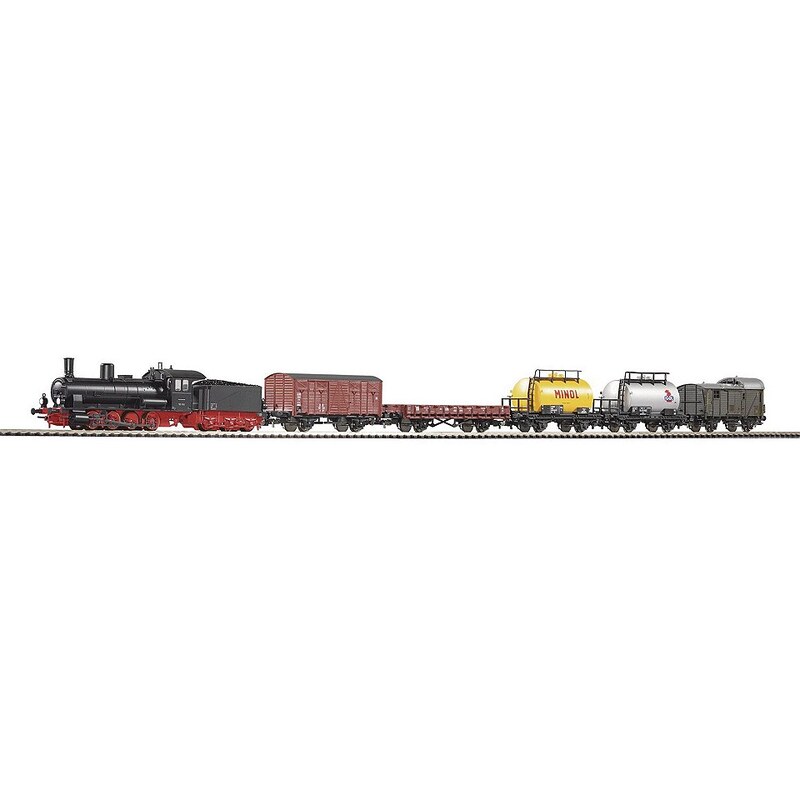 PIKO Modelleisenbahn Startpaket, »Start-Set Dampflok G7 mit 5 Güterwagen - Gleichstrom« Spur H0