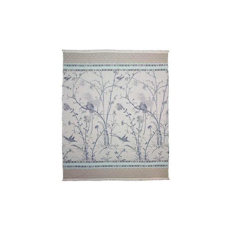 Bassetti Plaid Fong mit Schurwolle blau 145x180 cm