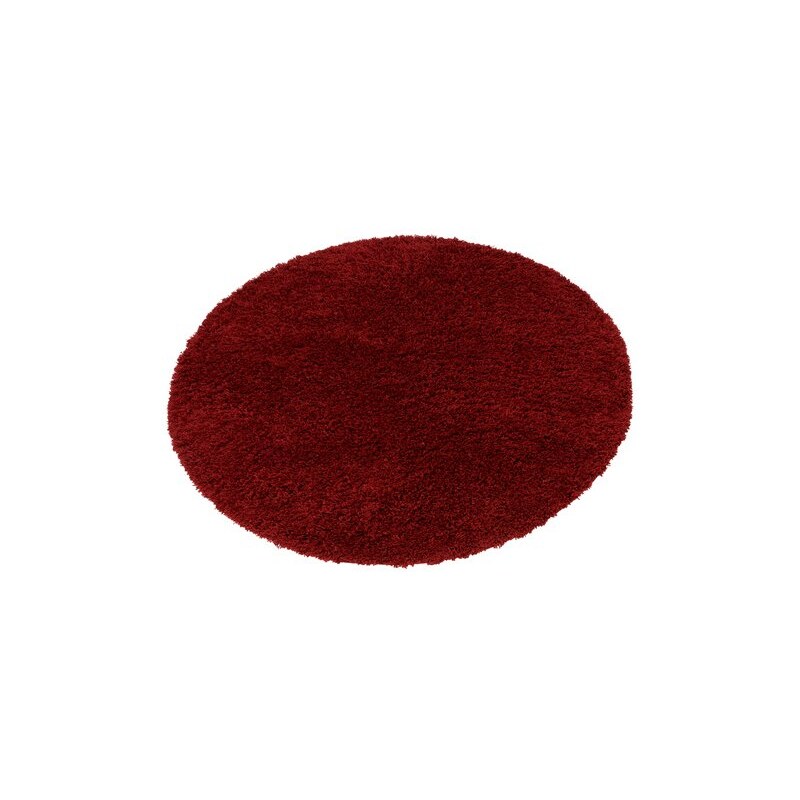 Hochflor-Teppich rund Shaggy 50 Höhe 50 mm maschinell getuftet Bruno Banani rot 10 (Ø 190 cm)