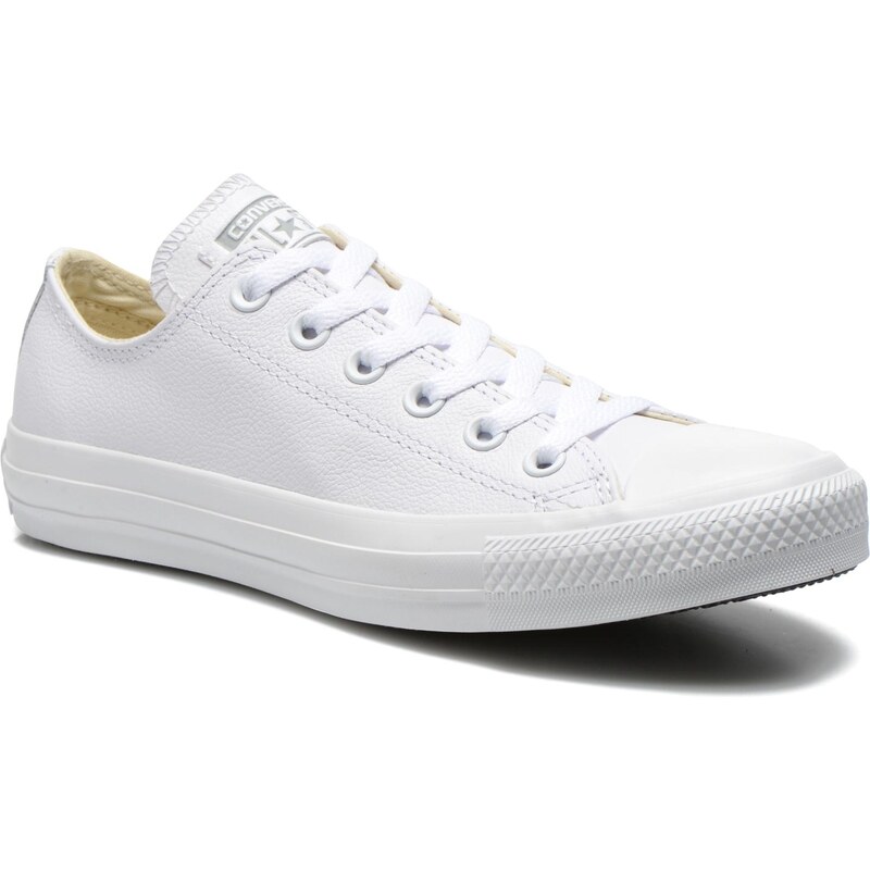 Converse - Chuck Taylor All Star Monochrome Leather Ox W - Sneaker für Damen / weiß