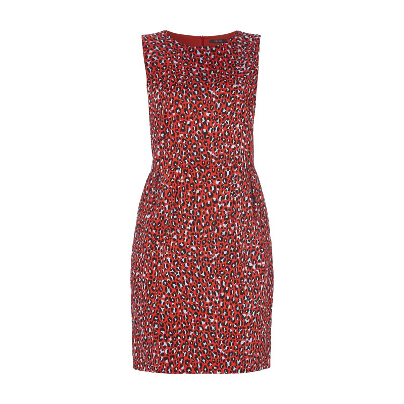 Esprit Collection Kleid mit Leopardenmuster